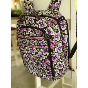 Vera Bradley Laptop Backpack in "Plum Petals"